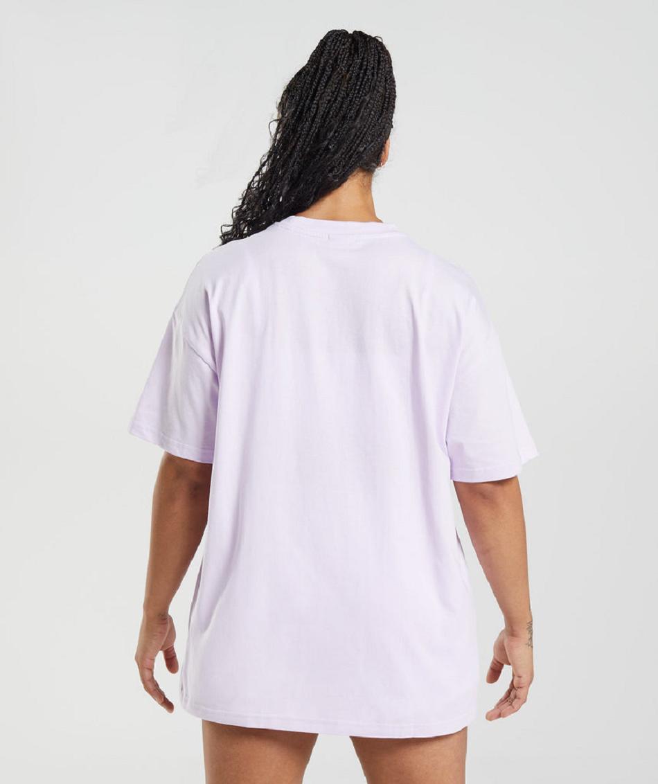 T Shirts Gymshark Legacy Oversized Mujer Moradas | CO 2241LIS